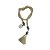 Cordão Decorativo Com Pompom E Pingente Gota - Bege Com Prata - 33,5cm - 1 unidade - Rizzo - Imagem 1
