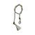 Cordão Decorativo Com Pompom E Pingente Pião - Branco Com Ouro - 33,5cm - 1 unidade - Rizzo - Imagem 1