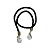 Cordão Decorativo Com Pingente Pião - Preto Com Ouro - 33,5cm - 1 unidade - Rizzo - Imagem 1