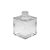 Frasco Para Perfumaria De Vidro Cube - Transparente - Rosca 28/410 - 250ml - 1 unidade - Rizzo - Imagem 1