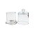 Pote Com Tampa De Vidro Domus Para Vela Transparente - 8x9cm - 210ml - 1 unidade - Rizzo - Imagem 1