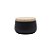 Lata de Metal com Tampa Estampa Madeira - Preto - 240ml - 7,5x5,5cm - 1 unidade - Rizzo - Imagem 1