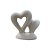Coração Decorativo de Cerâmica - Branco - 8,7x7,8x4cm - 1 unidade - Rizzo - Imagem 1