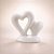 Coração Decorativo de Cerâmica - Branco - 8,7x7,8x4cm - 1 unidade - Rizzo - Imagem 1