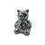 Urso Decorativo de Cerâmica - Prata - 6cm - 1 unidade - Rizzo - Imagem 1