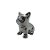 Cachorro Decorativo de Cerâmica - Prata - 7,6x6,4x3,8cm - 1 unidade - Rizzo - Imagem 1