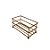 Bandeja Decorativa Retangular de Ferro - Dourada - 12x6,5x5,8cm - 1 unidade - Rizzo - Imagem 1