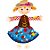 Boneco Articulado Decorativo De Festa Junina - Espantalha Florido Azul - 66x88cm - 1 unidades - Regina - Rizzo - Imagem 4