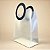 Sacola Transparente Fosca PVC com Alça Redonda de Couro Preto - 23x20x10cm - 10 unidades - Rizzo - Imagem 1