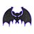 Enfeite Decorativo De Halloween Com Glitter - Morcego - Roxo - 24x17cm - 1 unidade - Rizzo - Imagem 1