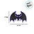 Enfeite Decorativo De Halloween Com Glitter - Morcego - Roxo - 24x17cm - 1 unidade - Rizzo - Imagem 2