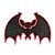 Enfeite Decorativo De Halloween Com Glitter - Morcego - Vermelho - 24x17cm - 1 unidade - Rizzo - Imagem 1