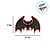 Enfeite Decorativo De Halloween Com Glitter - Morcego - Vermelho - 24x17cm - 1 unidade - Rizzo - Imagem 2