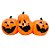 Enfeite Decorativo De Halloween - Trio De Abóbora Irmãos Moranga Alfa - 25x50cm - 1 unidade - Rizzo - Imagem 2