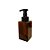 Frasco Quadrado Para Sabonete Líquido Com Valvula Espumadora - Âmbar - 450ml - 6,5x18,5cm - 1 unidade - Rizzo - Imagem 1