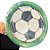 Prato de Papel Redondo - Futebol - 18,5x18,5cm - 8 unidades - Rizzo - Imagem 2