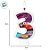Vela - Carros Nº3 - 8cm - 1 unidade - Disney Original - Rizzo - Imagem 3