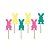 Pick Decorativo - Coelhinhos Sortidos - 20cm - 6 unidades - Rizzo - Imagem 1