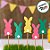 Pick Decorativo - Coelhinhos Sortidos - 20cm - 6 unidades - Rizzo - Imagem 2