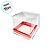 Caixa Para Bolo Pvc Base Vermelha Texturizada - 17x20x17cm - 5 unidades - Assk - Rizzo - Imagem 2