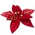 Poinsetia Decorativa de Natal - Vermelho e Dourado - 27cm - 1 unidade - Rizzo - Imagem 1