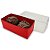 Caixa 2 Doces Retangular Tampa Transparente - Vermelho - 8x4x3cm - 20 unidades - CAC - Rizzo - Imagem 1
