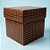 Caixa Cubo Para Presente Marrom com Bolinhas Rosa - 10x10x10cm - 10 unidades - Assk - Rizzo - Imagem 1