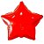 Balão De Festa Metalizado 10" 25cm - Estrela Vermelha - 1 unidade - Mundo Bizarro - Rizzo - Imagem 1
