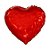 Balão De Festa Metalizado De Coração 20" 50cm - Vermelho Holográfico - 1 unidade - Mundo Bizarro - Rizzo - Imagem 1