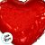 Balão De Festa Metalizado De Coração 20" 50cm - Vermelho Holográfico - 1 unidade - Mundo Bizarro - Rizzo - Imagem 2