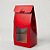 Sacola Para Lembrancinha P com Visor - Vermelho - 7,5x19x6cm - 10 unidades - Assk - Rizzo - Imagem 1
