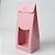 Sacola Para Lembrancinha P com Visor - Rosa - 7,5x19x6cm - 10 unidades - Assk - Rizzo - Imagem 1