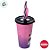 Copo de Plástico com Tampa e Canudo Minnie Mouse Rosa - 500ml - 1 unidade - Disney Original - Rizzo - Imagem 4