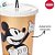 Copo de Plástico com Tampa e Canudo Mickey Dourado - 700ml - 1 unidade - Disney Original - Rizzo - Imagem 2