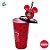 Copo de Plástico com Tampa e Canudo Minnie Mouse - 500ml - 1 unidade - Disney Original - Rizzo - Imagem 4