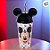 Copo de Plástico com Tampa e Canudo Orelha Mickey Mouse - 500ml - 1 unidade - Disney Original - Rizzo - Imagem 1