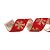 Fita Aramada Decorativa De Natal - Flocos De Neve -  Aveludado Vermelho e Dourado - 10x457cm - 1 unidade - Cromus - Rizz - Imagem 1