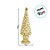 Mini Pinheiro De Natal Em Cerâmica - Dourado - 20x7cm - 1 unidade - Cromus - Rizzo - Imagem 3