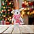 Enfeite para Pendurar De Natal - Cachorro com Cachecol - Branco e Vermelho - 12cm - 1 unidade - Cromus - Rizzo - Imagem 1