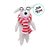 Enfeite para Pendurar De Natal - Cachorro com Cachecol - Branco e Vermelho - 12cm - 1 unidade - Cromus - Rizzo - Imagem 2