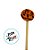 Pick Decorativo De Hallowen - Caveira - Laranja - 8cm - 10 unidades - Rizzo - Imagem 2