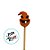 Pick Decorativo De Hallowen - Fantasma - Laranja - 8cm - 10 unidades - Rizzo - Imagem 2