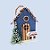 Casinha Decorativa de Natal - Azul - 12cm - 1 unidade - Rizzo - Imagem 3