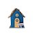 Casinha Decorativa de Natal - Azul - 12cm - 1 unidade - Rizzo - Imagem 2