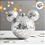 Bola de Natal Espelhada - Mickey e Minnie - 12cm - 1 unidade - Disney Original - Rizzo - Imagem 1