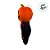 Esqueleto de Pelúcia Cabeça de Abóbora - Preto/Laranja - 20cm  - 1 unidade - Rizzo - Imagem 3