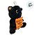 Gato de Pelúcia com Saquinho "Happy Halloween" - Preto - 20cm  - 1 unidade - Rizzo - Imagem 3
