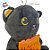 Gato de Pelúcia com Saquinho "Happy Halloween" - Preto - 20cm  - 1 unidade - Rizzo - Imagem 5