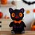 Gato de Pelúcia com Gravata "Boo!" - Preto - 20cm  - 1 unidade - Rizzo - Imagem 1