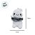 Fantasma de Pelúcia com Boia Roxa - Branco - 23 cm  - 1 unidade - Rizzo - Imagem 2